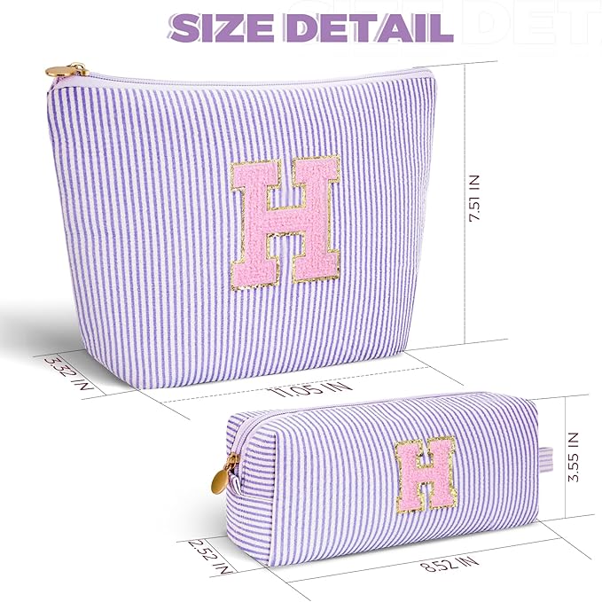 Btffitting Gifts for Teen Girls Women - Birthday Gifts for 10 11 12 13 14 15 16 17 18 Years Old Girl,Makeup Bag Cosmetic Bag,Teacher Gift Trendy Stuff Toiletry Bag - Lavender,H