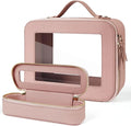 FASAOH Clear Makeup Bag with Mini Cosmetic Bags,Travel Toiletry Bag for Women,Portable Cosmetic Bag Case, Transparent Waterproof Cosmetic Organizer Storage Bag for Women Men