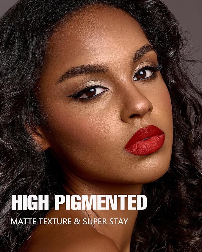 MAKI YIKA Red Lipstick Matte Liquid for Women Color Stay Long Lasting Lipsticks