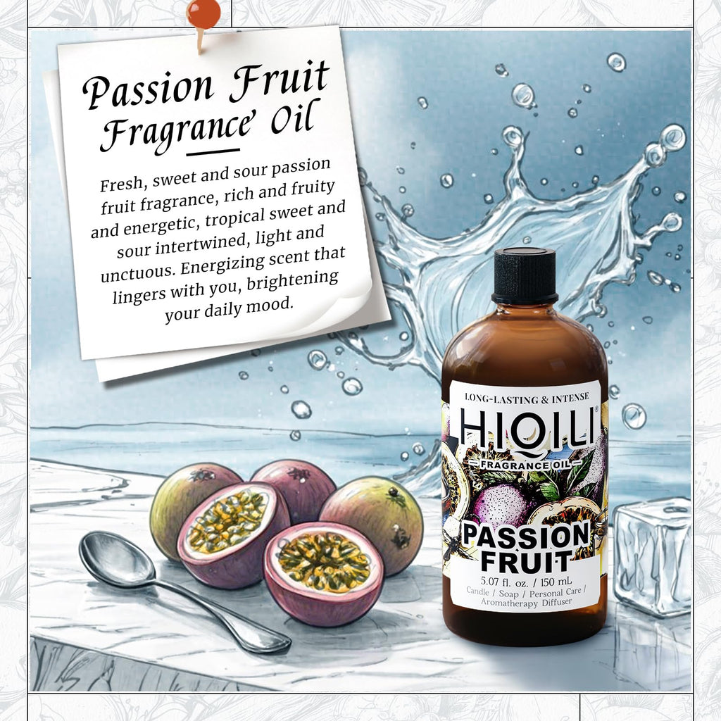 HIQILI Passion Fruit Fragrance Oil for Candle, Soap Making & Diffuser