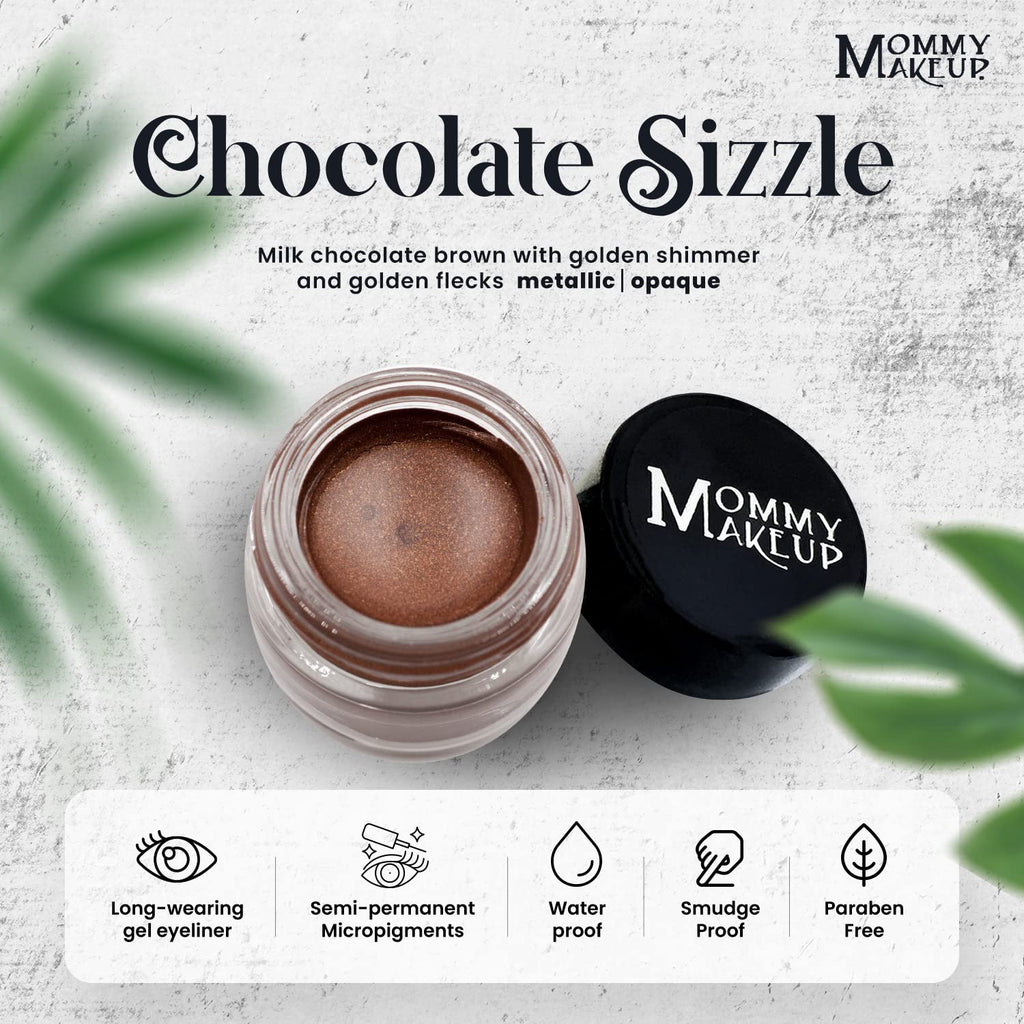Mommy Makeup Waterproof Stay Put Gel Eyeliner Pot with Micropigments