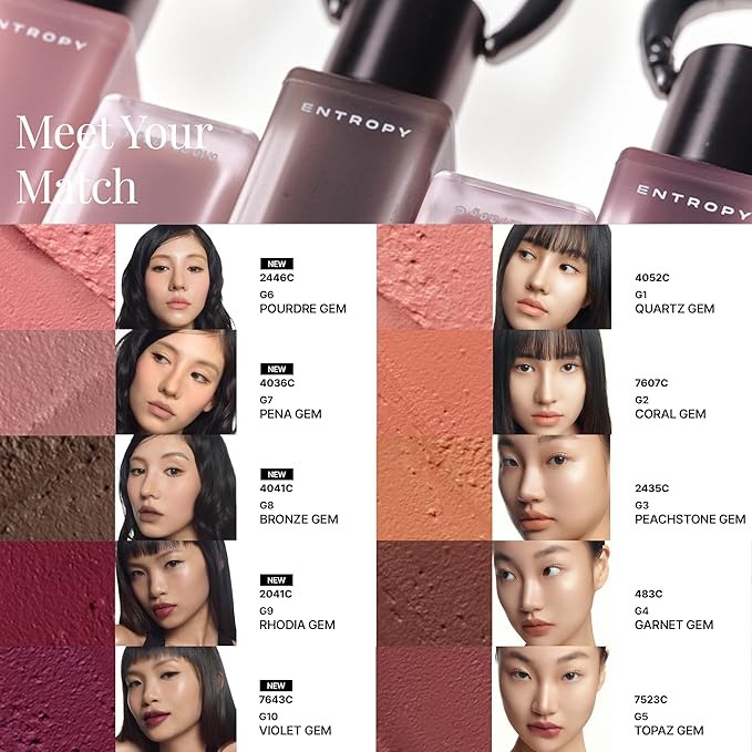 ENTROPY Makeup Matte Lip Tint – Soft Blur Line/Lightweight Velvet Matte Lip Tint, Soft Focus Finish, Natural MLBB Color, Long Lasting Lip Color - Violet Gem (Deep Berry Plum)