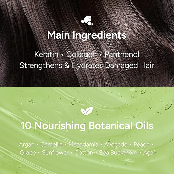BANANAL 2-in-1 Hair Serum & Perfume Oil - Korean Hair Care, Moroccan Argan Oil & 12 Amino Acids for Dry Damaged Hair, Anti-Frizz Glass Hair Shine, Paraben-Free, Baby Powdery Musk, 3.38 fl oz