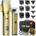 FADEKING® Professional Hair Clippers for Men – Cordless Barber Clippers & Beard Trimmer for Men, Fade Clipper and Trimmer Set for Home & Barber Use, Complete Men's Grooming Kit - Gifts for Men