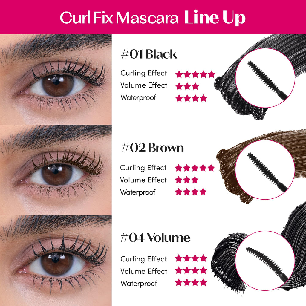 ETUDE Curl Fix Mascara Volume 1+1 Set, Lash Mascara, Strong Curl Up, Long-Lasting, Waterproof, Light-Weight, Korean Makeup, Beauty, Vegan Certified (0.54 Fl Oz)