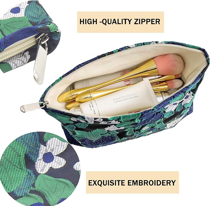 getgto 2 Pcs Makeup Bags, Large Cosmetic Bag Travel Toiletry Bag