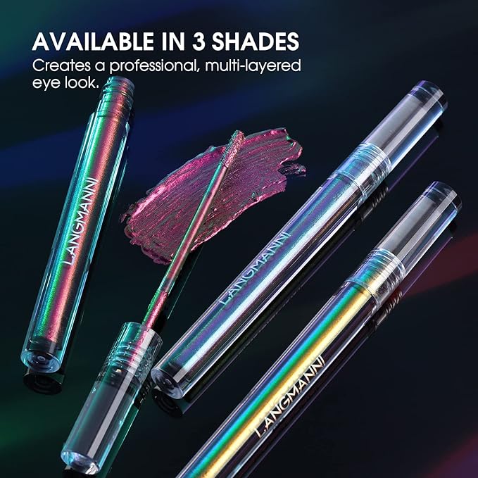 Jolilab 3Pcs Liquid Chameleon Eyeshadow Set, Holographic Multichrome Makeup