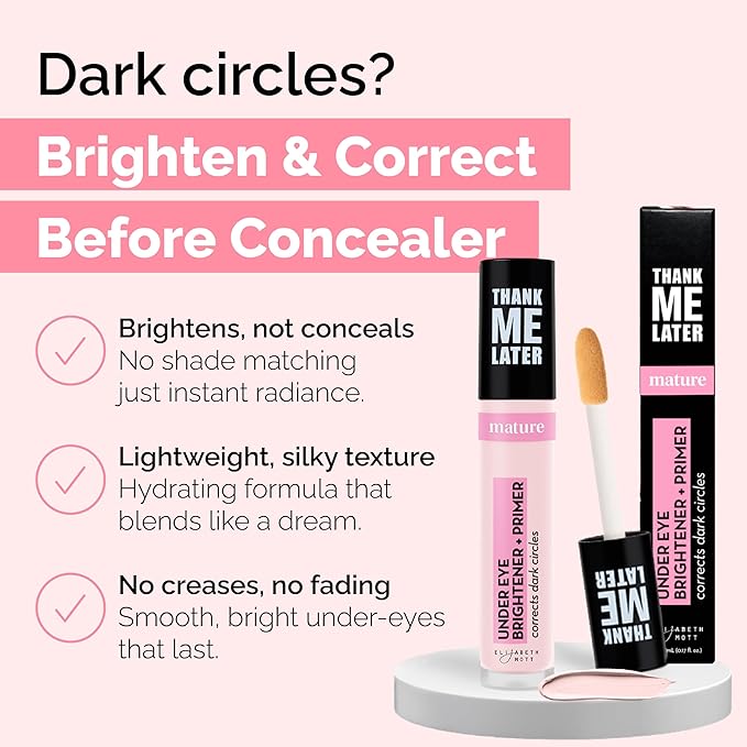 Elizabeth Mott Thank Me Later Under Eye Brightener Base – Soft Pink, 5ml