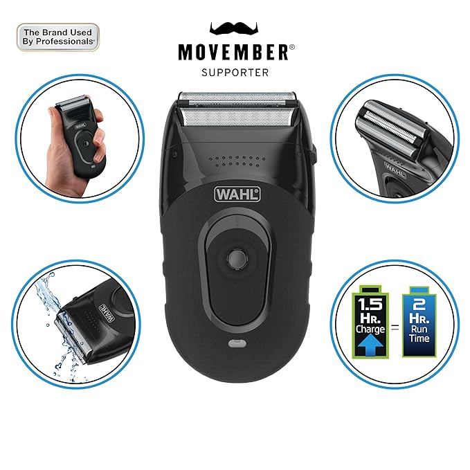 Wahl Compact Lithium-Ion Rechargeable Flexible Foil Shaver Kit & Cutter Bar