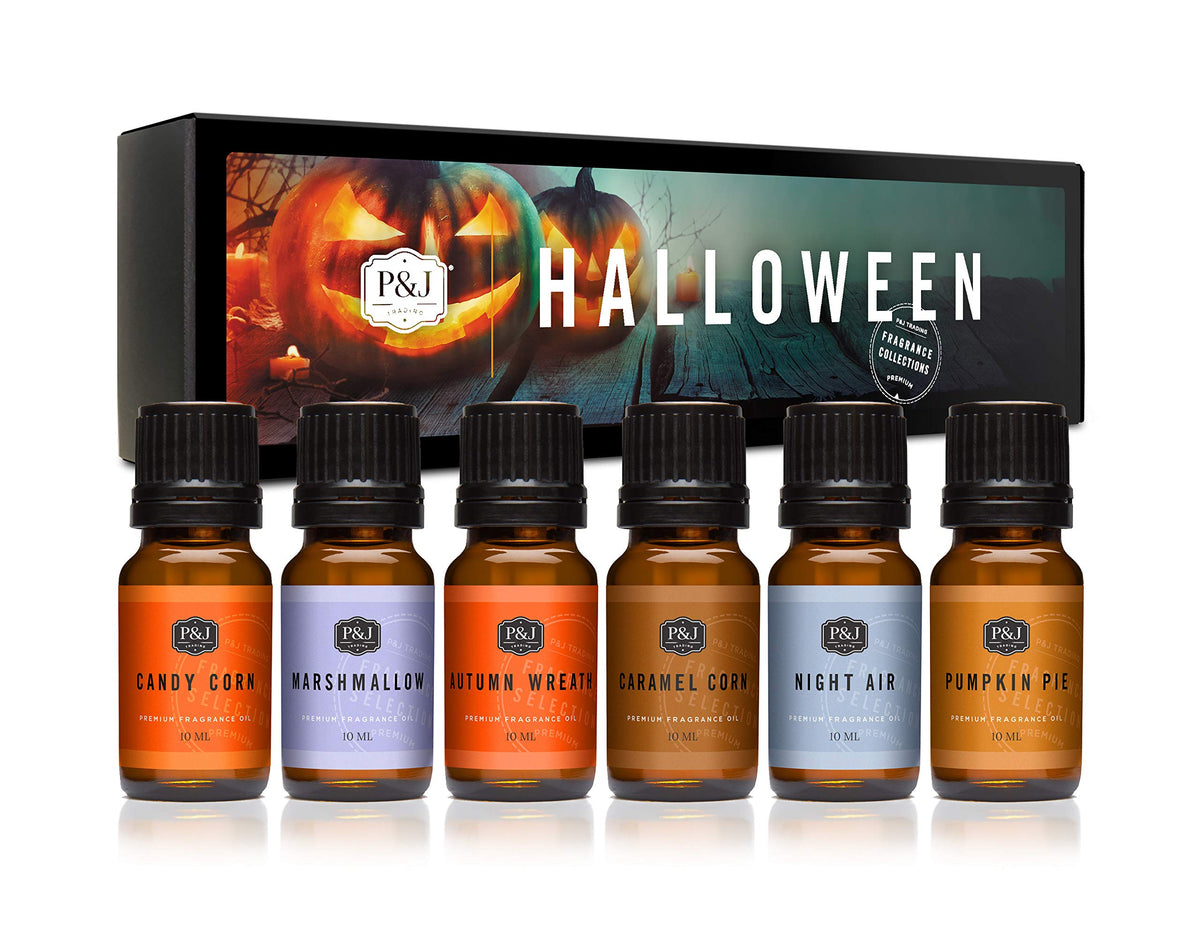 P&J Fragrance Oil Favorites Set | Fresh Cotton, Amber, Leather, Strawberry Shortcake, Lilac, Vanilla for Candle Making, Soap Making Supplies, Diffuser Oils Scents