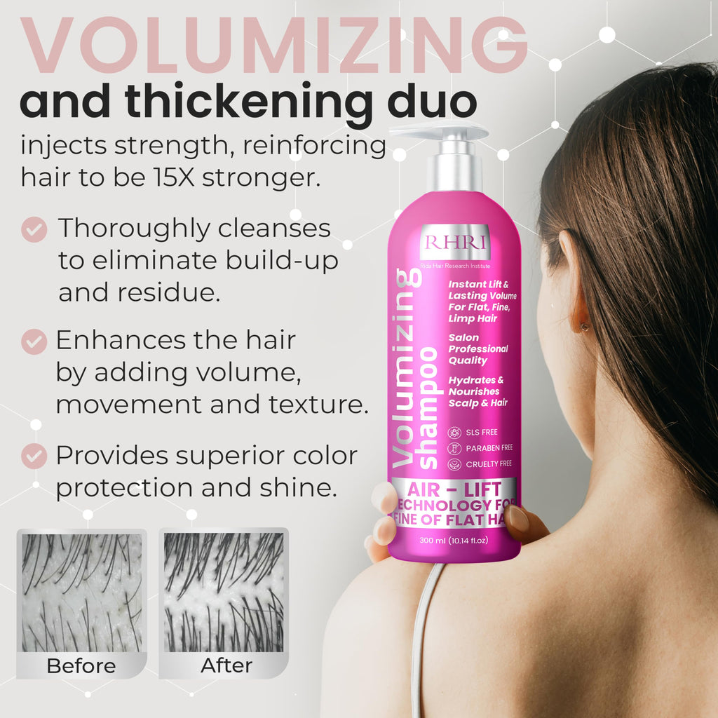 Volumizing Shampoo and Conditioner Set for Fine Hair, Boosts Volume & Shine