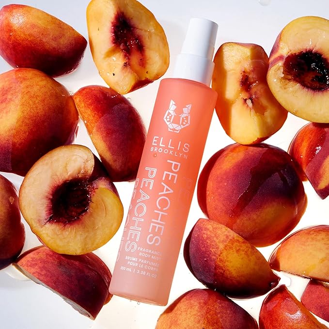 Ellis Brooklyn PEACHES Fragrance Mist for Women, 100ml / 3.38 fl oz
