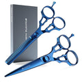 Suvorna Professional Hair Scissors with Thinning Shears | 2 Pcs Hair Shears | J2 Japanese Stainless Steel Hair Cutting Scissors | 5.5" Hair Shear Professional - tijeras de peluqueria profesional.