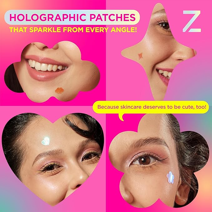 ZitSticka DreamHolo Pimple Patches for Face and Body - Trendy & Stylish Hydrocolloid Acne Patches for Zits & Blemishes - Fast-Acting & Effective - 72 Count