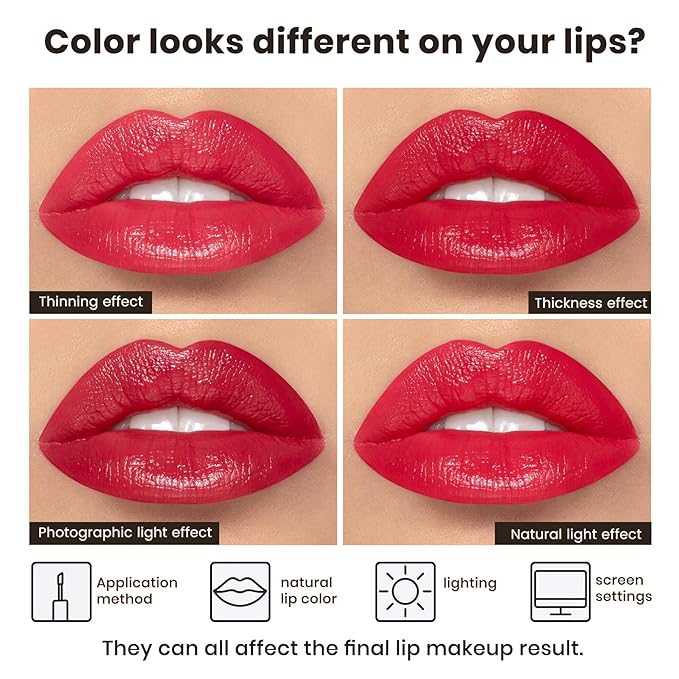 ilembane True Red Hydrating Lipstick, Glossy Tinted Lip Balm - First Crush