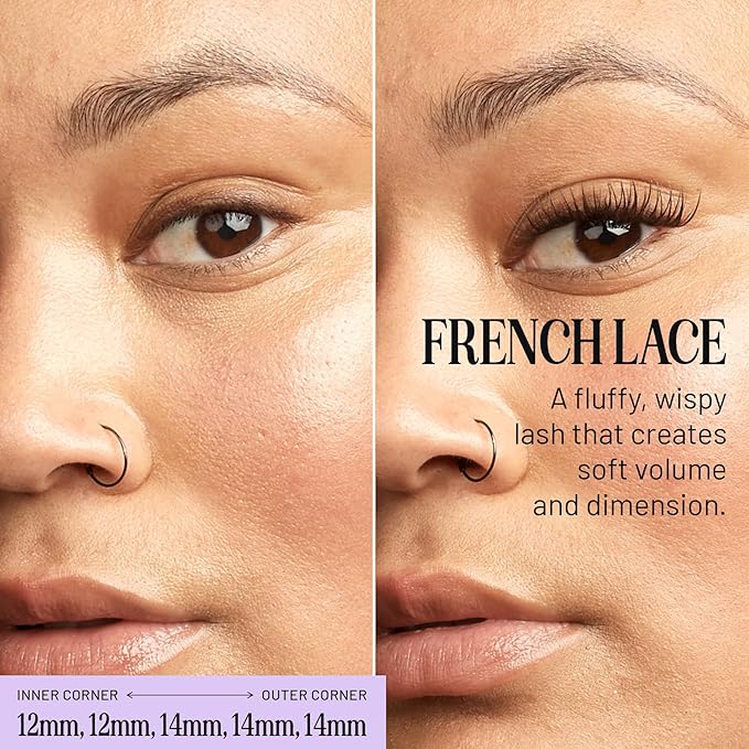 Lilac St Wispy Lash Clusters for DIY Lash Extensions, French Lace, 10mm