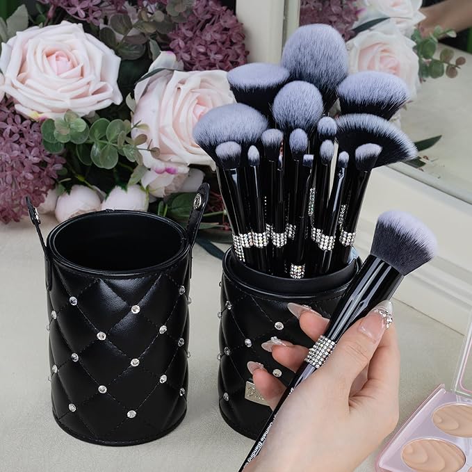 Bueart Design 16Pcs Professional Makeup Brushes Set with Classic Holder