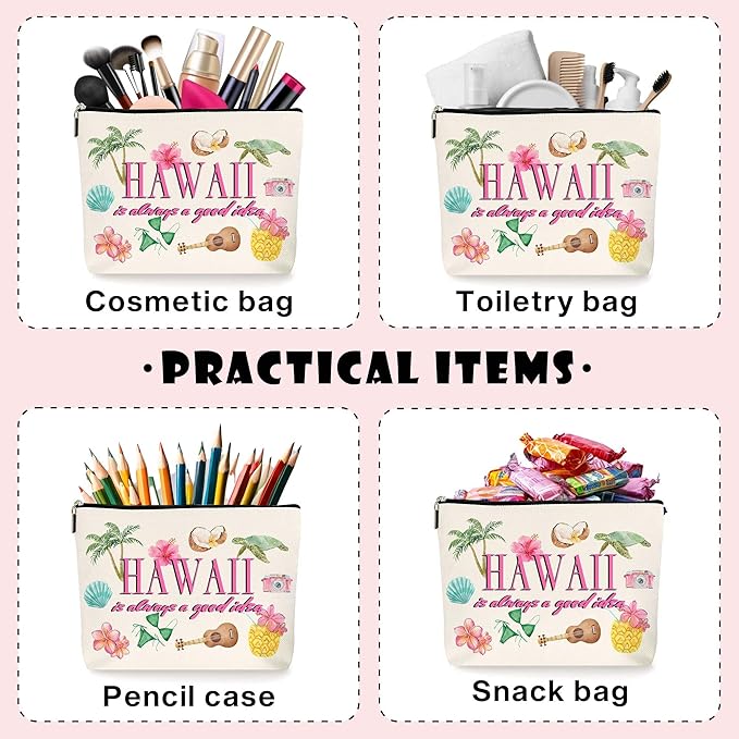 ZYQFN Hawaii is Always a Good Idea Makeup Bag (101)