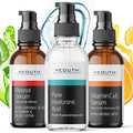 YEOUTH Skincare Set for Appearance of Uneven Skin Tone and Dryness, 3x1oz