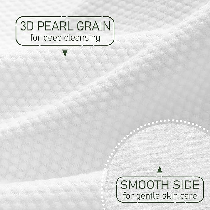 WOWOTEX Bamboo Viscose Disposable Face Towel Biodegradable Large Dry Face Wipes 120 Count Extra Thick Soft Clean Facial Towels for Sensitive Skin, Makeup Removing, Facial Cleansing