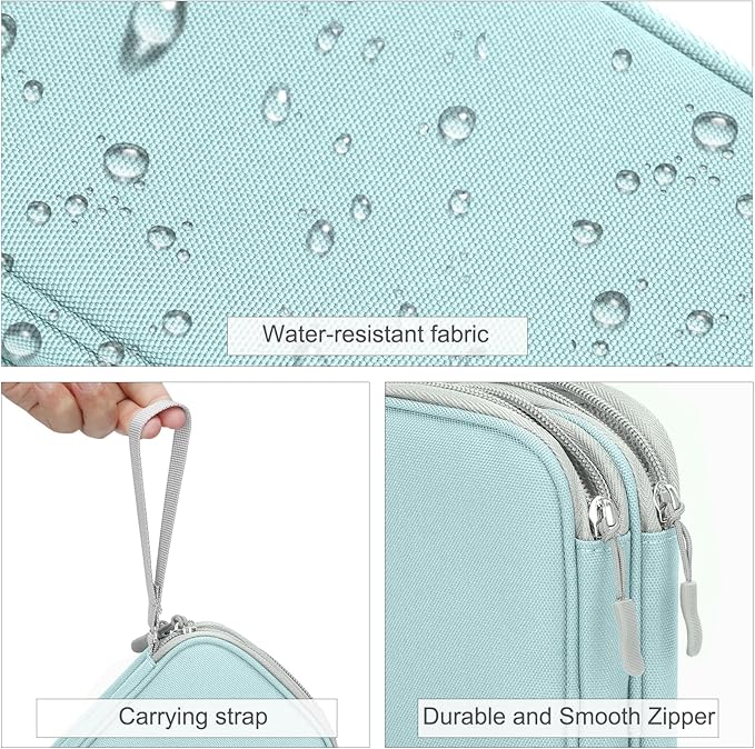 FYY Electronic Organizer, Travel Tech Pouch Bag, Medium, Mint Green