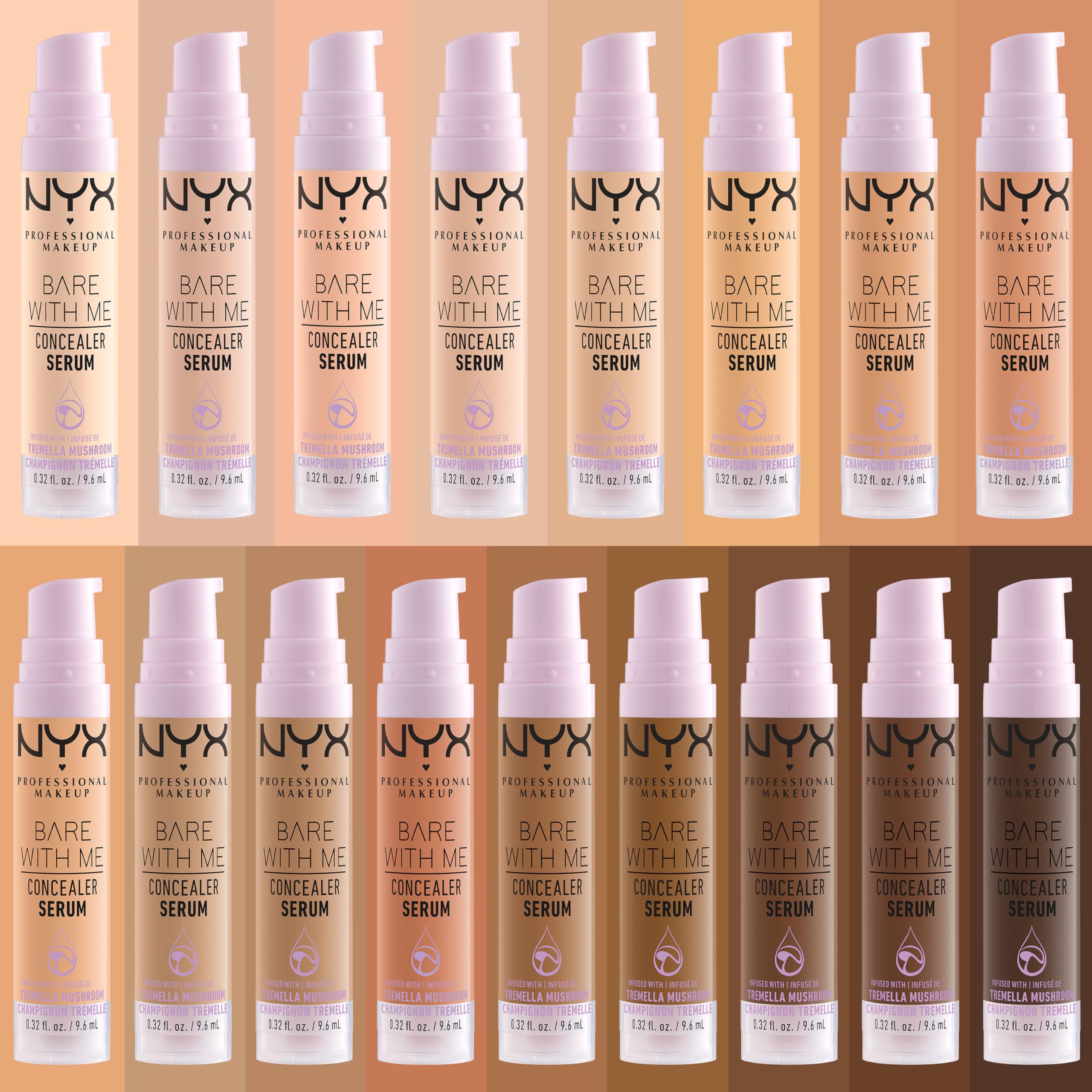 NYX PROFESSIONAL MAKEUP Bare With Me Concealer Serum, Up To 24Hr Hydration - Light Tan