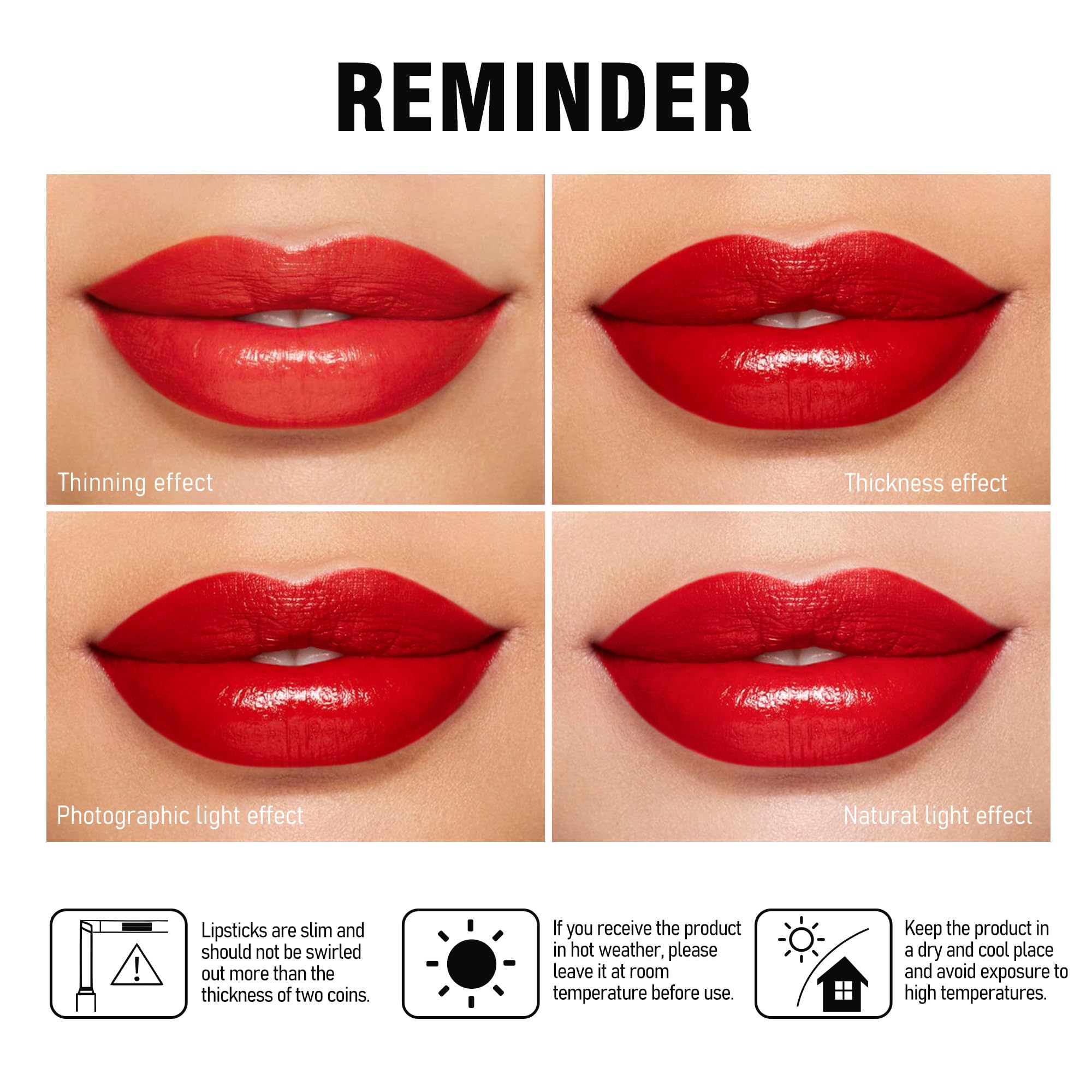 MAKI YIKA Moisture Red Lipstick for Women Hydrate Tinted Lip Balm