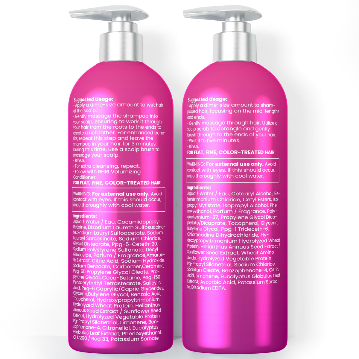 Volumizing Shampoo and Conditioner Set for Fine Hair, Boosts Volume & Shine