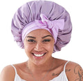 Adjustable Silk Bonnet Satin Curly Hair Wrap for Sleeping Women Anti Frizz