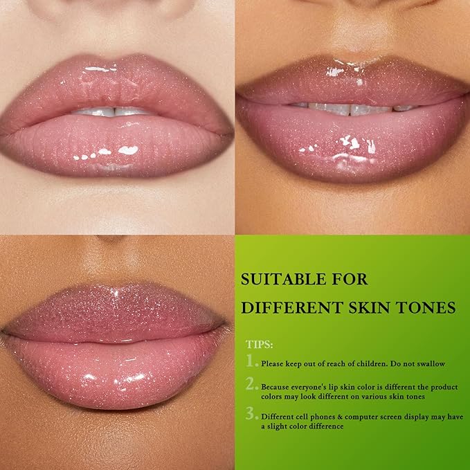 Wugbc Brown Lip Liner Pink Lip Oil Gloss Click Lip Balm Clear Shimmer, Hydrating Lipstick Tinted Lip Oil for Women Makeup, Lightweight Non Sticky Liquid Lipstick Lip Liner Pencil Combo Set