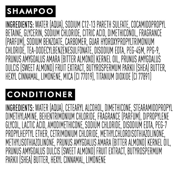 Suave Almond & Shea Butter Shampoo and Conditioner for Dry Hair – Moisturizing Hair Products for Women & Men, Frizz Control, 12.6 Oz Ea
