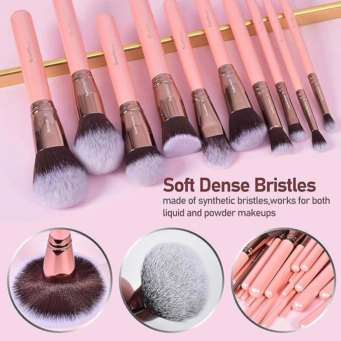 Bueart Design Labeled 30Pcs Professional Deluxe Makeup Brushes Set