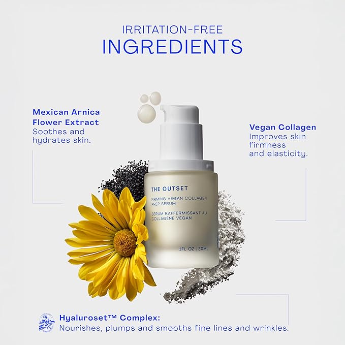 The Outset Vegan Collagen Peptide Face Serum, 1 fl oz