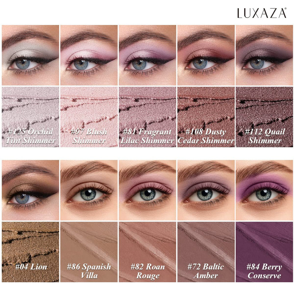 LUXAZA PRO Plum Eyeshadow Stick Makeup Set 10PCS, Neutral Shimmer And Matte Cream Eye Shadow Palette, Metallic Bronze Smoky Eyeliner Brightener Crayon Pencil Kit, Ideal Gift for Women -Cocoa Crush
