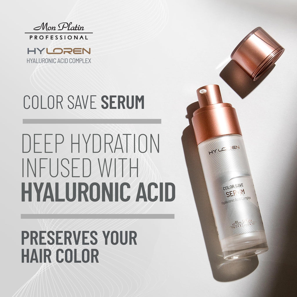 Color Save Serum with Hyaluronic Acid for Colored, Damaged, Repair Treatment, Prevents Fading, Anti Frizz for Soft, Shiny, Healthy Hair 50ml