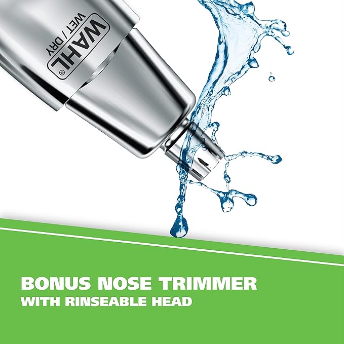 Wahl Groomsman Rechargeable Beard Trimmer Kit & Bonus Battery Nose Trimmer