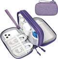 FYY Electronic Organizer, Travel Tech Pouch Bag Cable Organizer Dark Purple