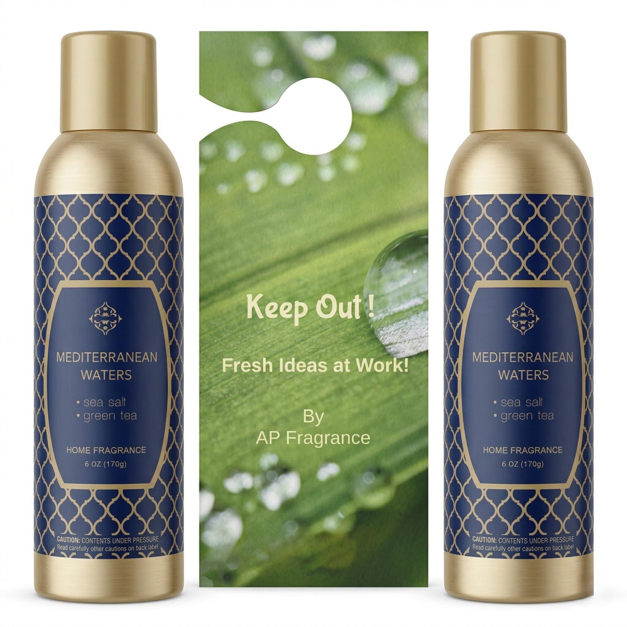 AP Fragrance Belfair Oaks Room Fragrance Air Freshener Spray - Concentrated Deodorizer, Mediterranean Waters - 2 Pack
