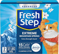 Fresh Step Advanced Extreme Clump Multi Cat Clumping Litter with Febreze Freshness, Mountain Spring Scent, Ammonia Block Technology, Low Dust, Low Tracking, 18.5 lb. Box, Pack of 2