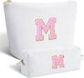 Btffitting Gifts for Teen Girls Women - Birthday Gifts for 10 11 12 13 14 15 16 17 18 Years Old Girl,Makeup Bag Cosmetic Bag,Teacher Gift Trendy Stuff Toiletry Bag - White,M