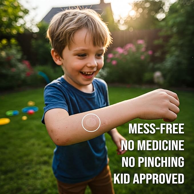 quitch Bug Bite Itch Relief Patch Kids, Bug Bite Patch, Summer Travel Essentials for Kids, Mosquito Anti Itch Cream Alternative Summer Camp Essentials Itch Relief, Baby hydrocortisone Alternative