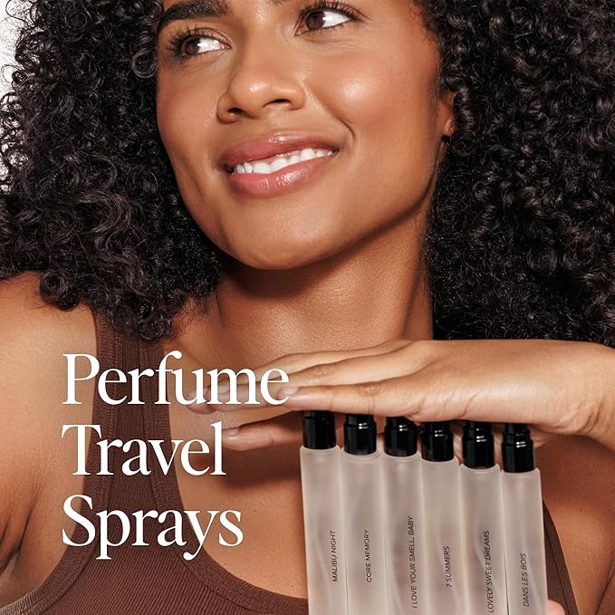 DIME Beauty Malibu Night Travel Perfume, Beachy Coconut Perfume for Women with Night Blooming Jasmine, Coconut & Radiant Raspberry, Eau de Toilette Spray, Vegan, 0.34 oz / 10 ml