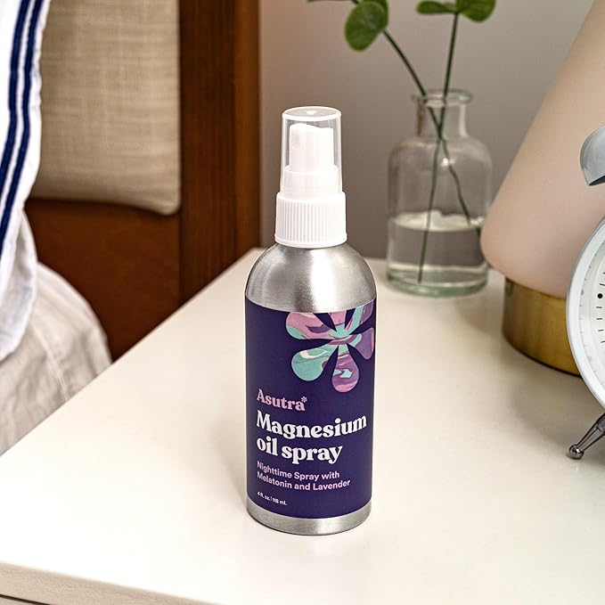 ASUTRA Topical Magnesium Chloride Oil Spray with Lavender and Melatonin, 4