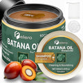 Unrefined Batana Oil & Shampoo Bar Set for Hair Growth - 100% Pure, Organic & Authentic Dr Sebi Batana Hair Mask from Honduras - Repairs Split Ends, Reduces Hair Loss & Boosts Beard Growth - 7.27oz