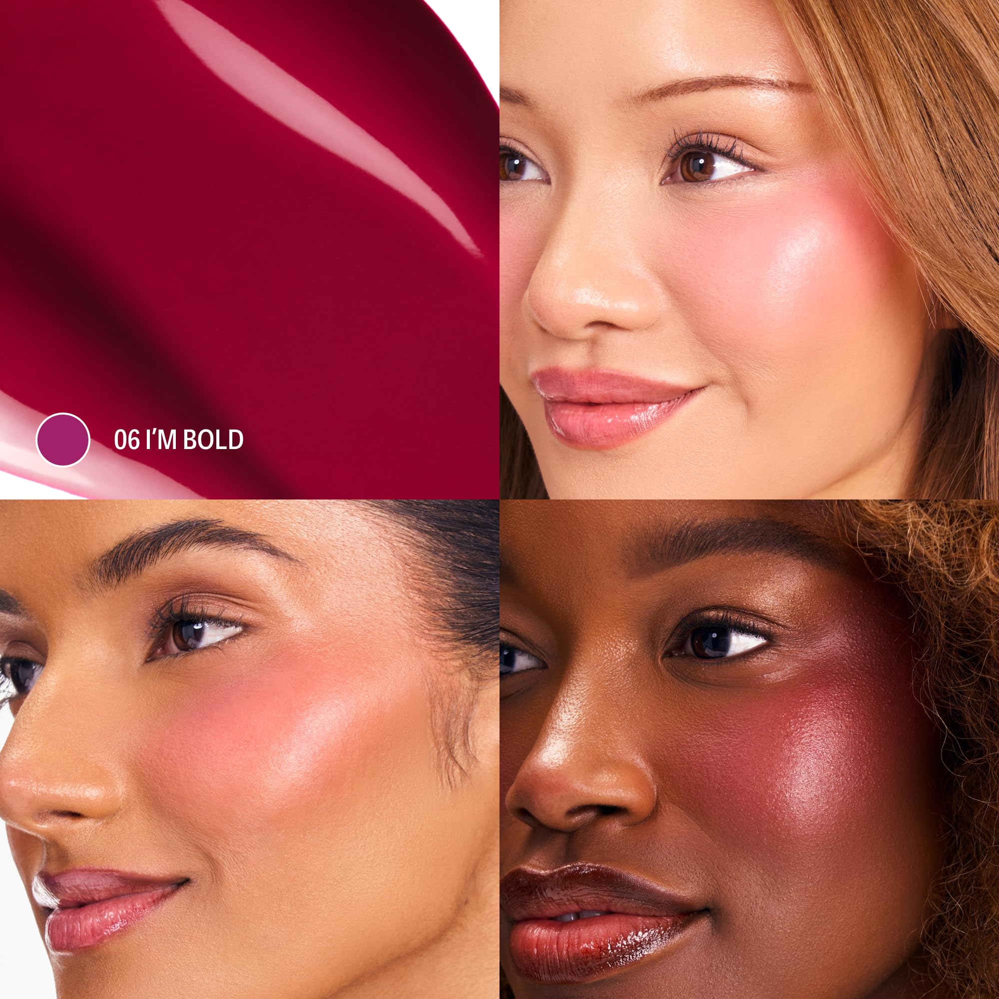 Sacheu Cheek STAY-N Liquid Blush, Dewy Finish, I'm Bold