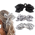 Hadutrek Bow Claw Hair Clips 3PCS Big Hair Bows for Women Butterfly Styling Large Hair Clips for Thin Thick Curly Hair for Girls Hair Accessories for Teen Gifts for Valentine's Day