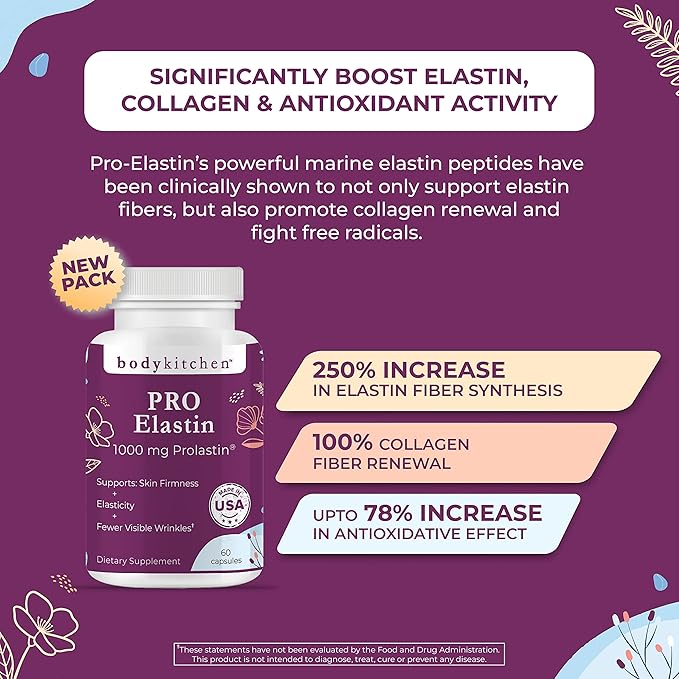 Body Kitchen Pro Elastin Peptides Supplement Marine-Derived, 3 Pack