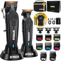 ATVOXIS Hair Clippers for Men Professional, Barber Clippers and Trimmers Set, Cordless Hair Clippers, Hair Cutting Kit, Barber Kit, Haircut Kit, Maquina para Cortar Pelo De Hombre (Black)