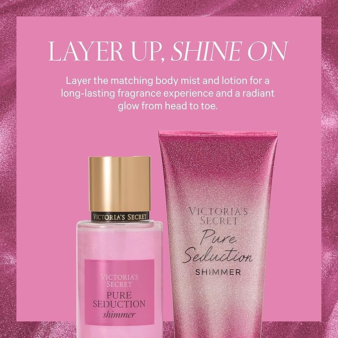 Victoria's Secret Body Fragrance Mist, Pure Seduction Shimmer - 8.4 fl oz
