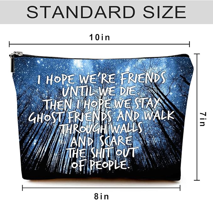 Givotin Cute Makeup Bag for Purse Canvas Waterproof Funny Cosmetic Bags for Women Zipper Travel Toiletry Pouch-Friend Gifts Makeup Bags